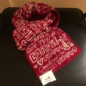 ‼️ BRAND NEW Red Coach Graffiti Muffler (scarf)